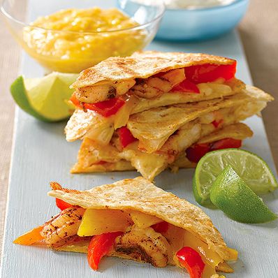 Shrimp Quesadillas with Mango