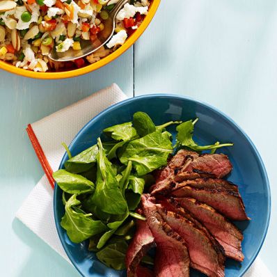 London Broil with Rice Salad
