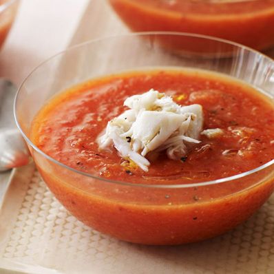 Summer Gazpacho with Crab