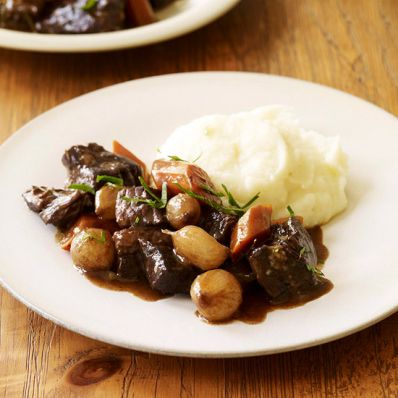 Wine-braised Beef with Celery Root Purée