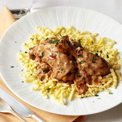 Chicken Paprikash with Spaetzle