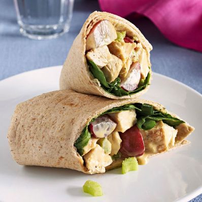 Honey-Dijon Chicken and Spinach Wraps