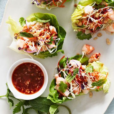 Vietnamese Shrimp Lettuce Wraps