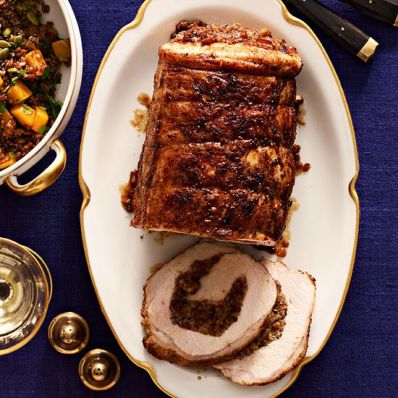 Chestnut-and-Date-Stuffed Pork Roast