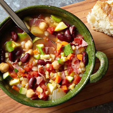 Minestrone with Tubettini and Capicola