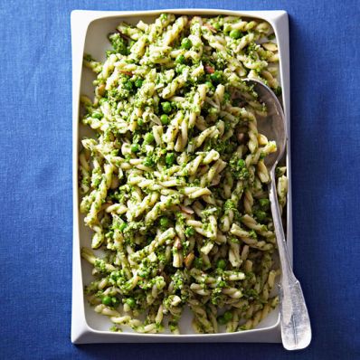 Gemelli with Mint-Pea Pesto