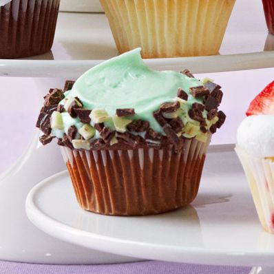 Grasshopper Mint Cupcakes