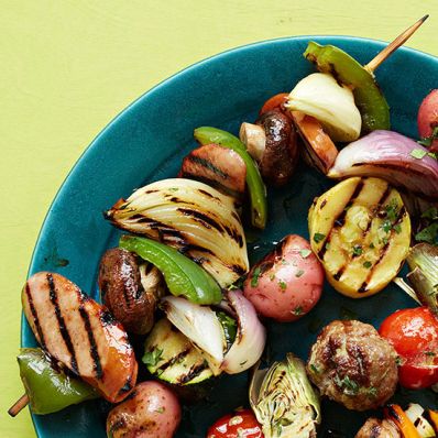 Balsamic-Glazed Kielbasa Skewer