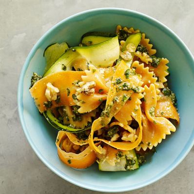 Zucchini-Carrot Ribbons with Farfalle
