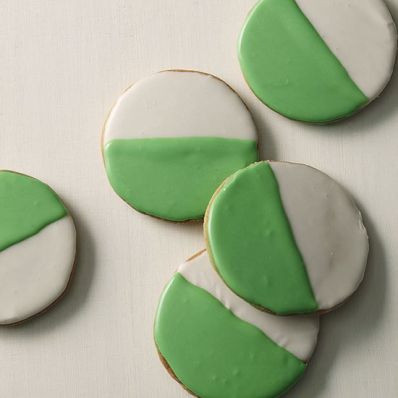St. Patrick's Day Green-and-White Cookies