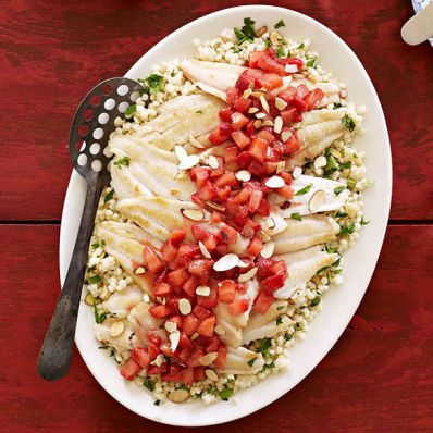 Sole with Strawberries and Almonds