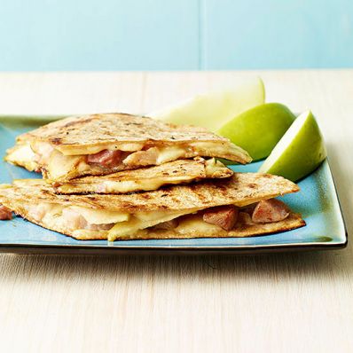 Ham, Swiss and Apple Quesadillas