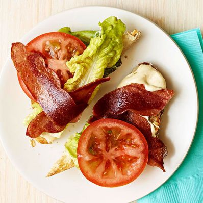 Open-Faced Hummus BLTs