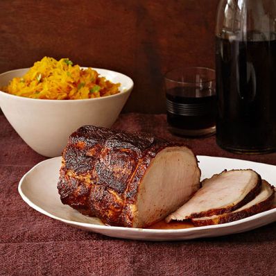 Chili-Rubbed Roast Pork with Spaghetti Squash