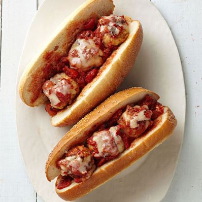 Chipotle Chicken Meatball Heroes