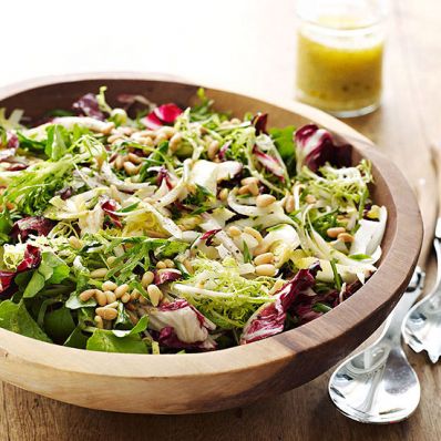 LEAFY GREENS AND PINE NUT SALAD