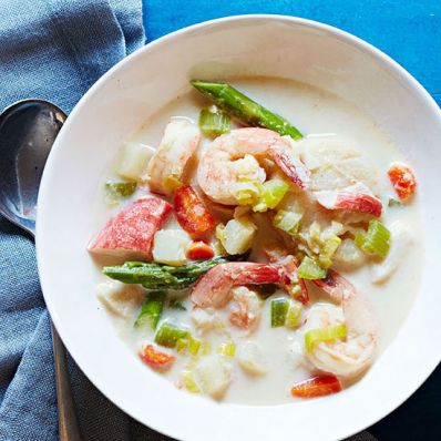 Seafood and Spring Veggie Chowder
