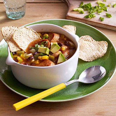 Sausage and Bean Tortilla Soup