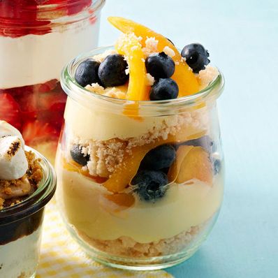 Blueberry-Peach Parfaits