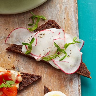 Radish-Creme Fraiche Tartine