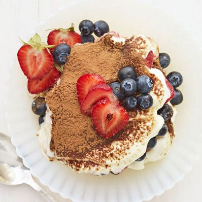 Mixed-Berry Tiramisu Cake