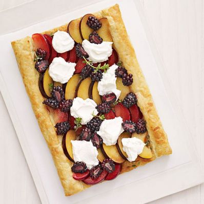 Plum and Blackberry Tart