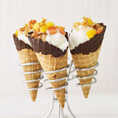 Tropical Fruit Waffle Cones