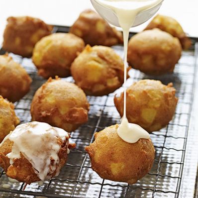 Apple Fritters with Calvados Glaze