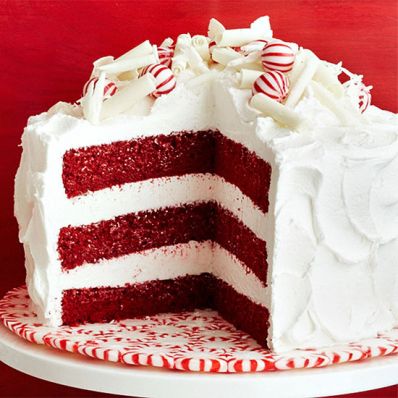 Peppermint Red Velvet Cake