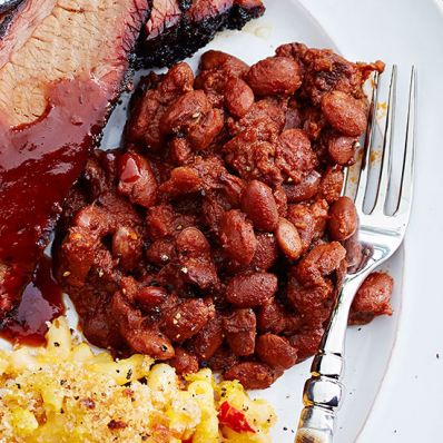 "Not Too Sweet" Dutch Oven Baked Beans
