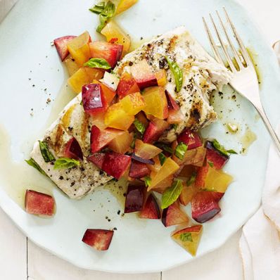 Grilled Mahi Mahi with Plum Salsa