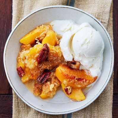 Hill Country Peach Crisp with Pecan Topping