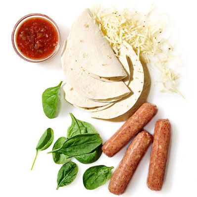 Sausage and Spinach Quesadillas