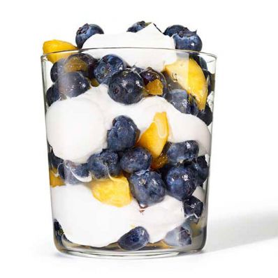 Peach-and-Blueberry Fools