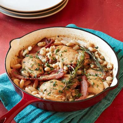 Chicken with White Beans and Rosemary