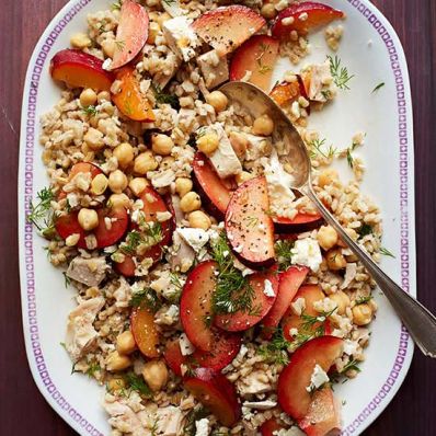 Barley, Plum and Chicken Salad