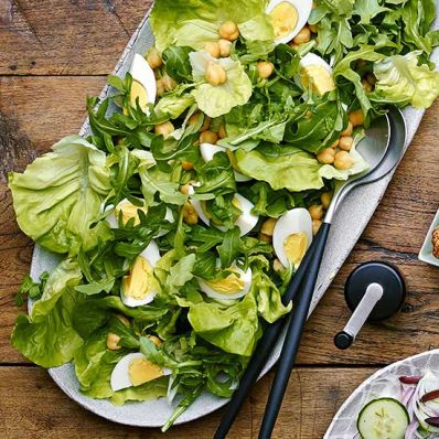 Bibb and Arugula Salad with Eggs