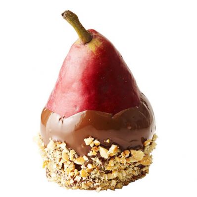 Chocolate-and-Nut-Dipped Pears