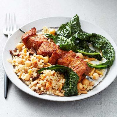 Skewered Moroccan Salmon with Couscous
