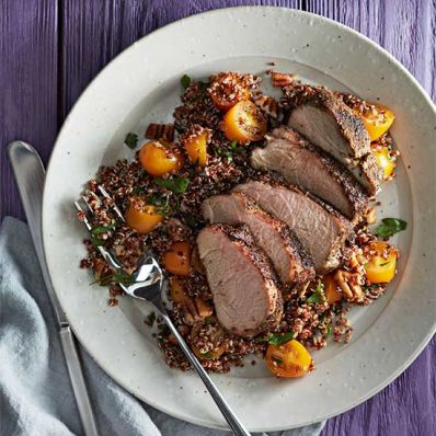 Spice-Rubbed Pork with Quinoa
