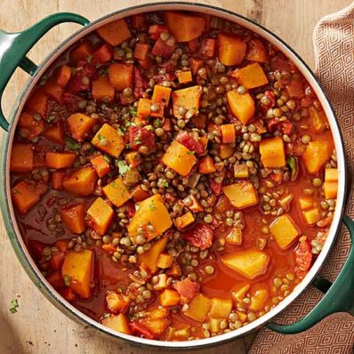 Squash and Lentil Stew