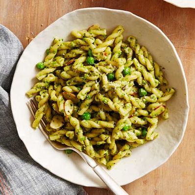 Gemelli with Mint-Pea Pesto