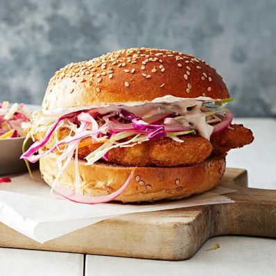 Fishwiches with Special Sauce and Pickled Onion Slaw