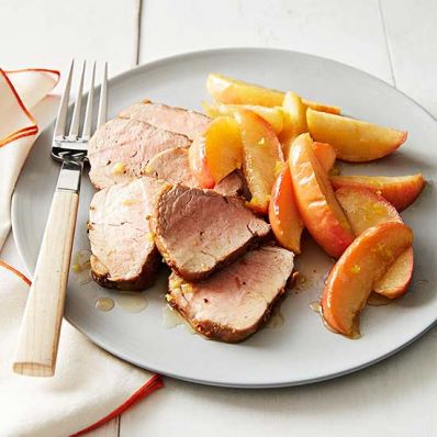 Roast Pork Tenderloin with Warm Ginger Apples