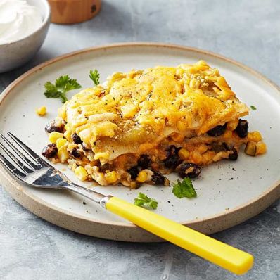 Layered Slow Cooker Enchiladas