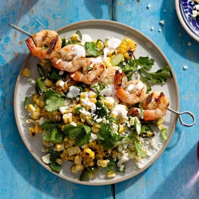 Mexican Elote Salad with Shrimp