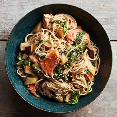 Miso-Glazed Salmon and Soba Bowl
