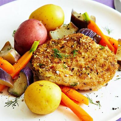 Pork Cutlets with Mustard and Dill