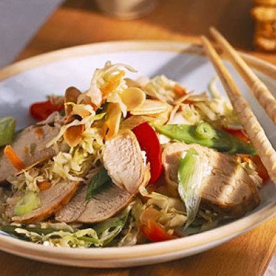 Asian Warm Chicken Slaw