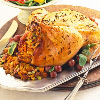 Roast Chicken With Corn Bread Dressing